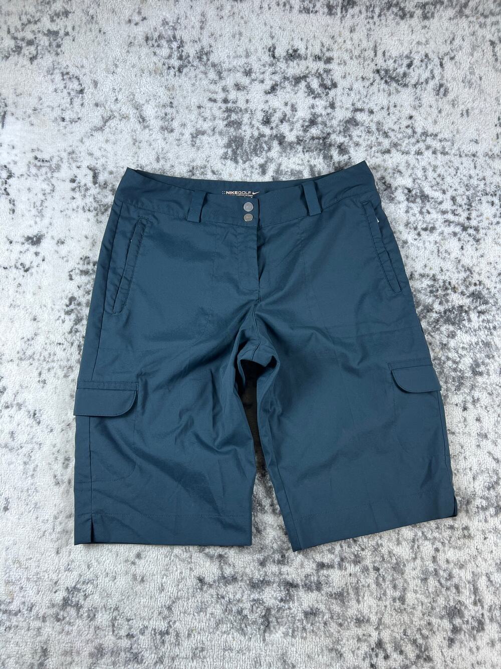 Nike Golf Shorts Womens M Teal Dri-Fit Cargo Outdoor Stretch Sports Quick Dry